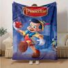 1pc, Pinocchio's Adventure Blanket - Perfect for All Seasons, Home Decor, Soft Flannel Throw Blanket - Versatile & Cozy for Bedroom, Living