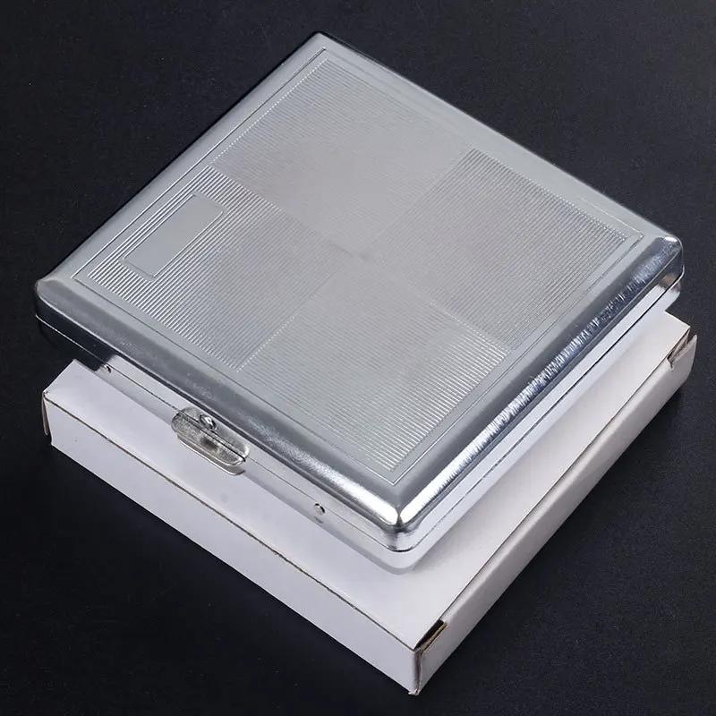Portable Stainless Steel Metal Cigarette Case Patterned Decorative Cigarette Case Stylish Cigarette Storage Box 20 Cigarettes