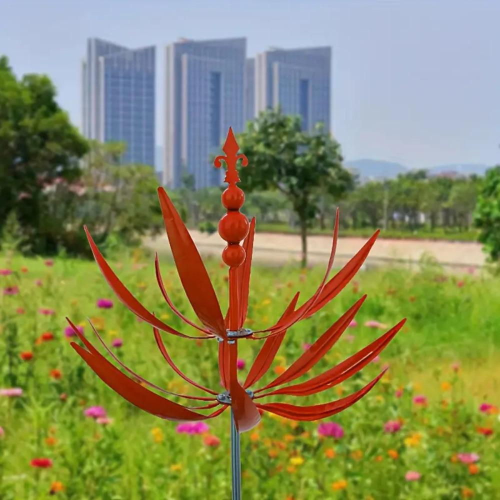 

Modern Harlow Wind Spinner Rotator Minimalist Wind Solar Spinners Windmill Gardening Plug Outdoor красный