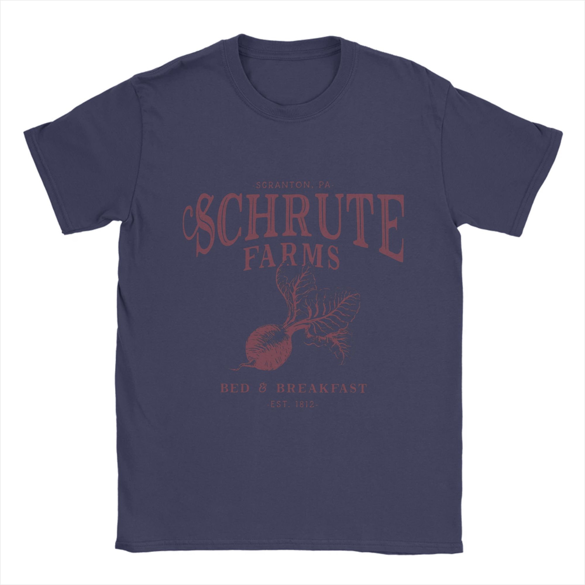 BenberFashion Mode The Office T-shirt voor Mannen Ronde Hals Puur Katoen T-shirts Schrute Farms Korte Mouw T-shirts Cadeau Idee Kleding L