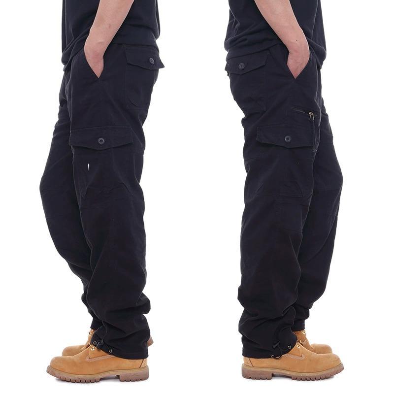 Cargo Pants Men's Casual Pants Elastic Waist Multi-pocket Loose Trousers Overalls
