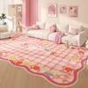 Carpet for Living Room Soft Fluffy Comfortable Floor Mat Cute Cartoon Pink Rug Large Size Rugs Sweet Girl Home Decoration