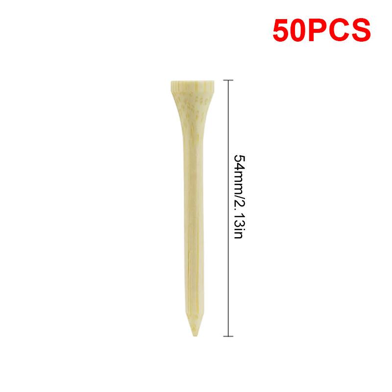 Xiaomi 50PCS Bamboo Golf Tees, Natural Wooden Golf Tees with 4 Sizes for Practice & Course Use