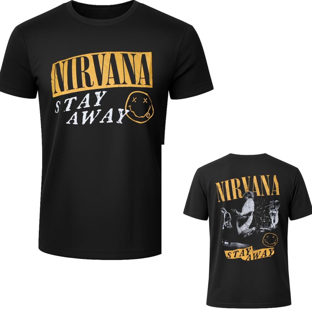 Retro Nirvana Graphic Cotton Tshirt Unisex Summer Short Sleeve Fashion Brand Tee Luxury Casual Vintage Tees