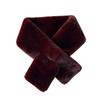Versatile Plush Faux Mink Fur Scarf - Winter Fashion Neck Warmer, Solid Color