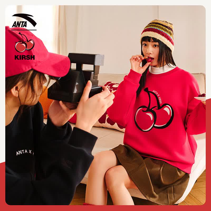 Женская толстовка с круглым вырезом ANTA x Kirsh Big Cherry S