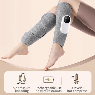 1pc Electric Leg Massager, Charging Calf Air Compression Massager With Heat For Foot, Leg, Thigh And Knee, Cordless Leg Massager