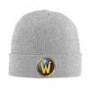 World Of Warcraft Logo Warm Knitted Cap Winter Knit Bonnet Hat Skullies Beanies Hip Hop Caps for Unisex