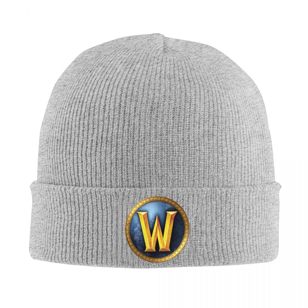 World Of Warcraft Logo Warm Knitted Cap Winter Knit Bonnet Hat Skullies Beanies Hip Hop Caps for Unisex