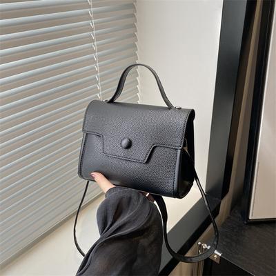 Bolsa Feminina Moda Bolsa Quadrada Pequena Textura Pu Bolsa de Mão Simples Versátil Bolsa Mensageiro
