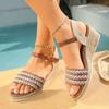 New Platform Wedge Sandals With Straps And Open Toes Fashionable And Casual Open Back Sandal For Womens Summer Sandalias 2026