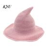 Wide Brim Sun Hat Women Pointed Witch Hat, Foldable Knitted Cap, Halloween Masquerade Party Prop Cosplay for Autumn Winter, Themed Costume Accessory