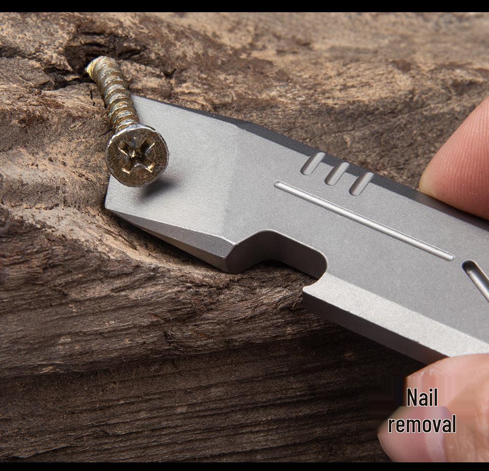 Multi-functional Titanium Alloy EDC Tool: Portable Pry Bar & Screwdriver for Outdoor Emergencies