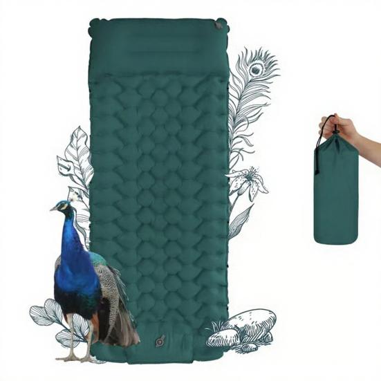 Ultralight Inflatable Sleeping Pad with Built-in Foot Pump Waterproof Self Inflating Lounge Mat Portable Travel Outdoor Camping Hiking