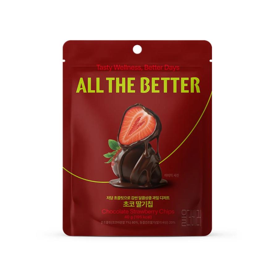ALL THE BETTER Chocolate Strawberry Chips 40g*3bag Strawberry Chips 40g*3bag