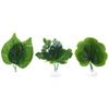 1 Stück Aquarium Dekoration Künstliche Pflanzen Grünes Blatt Hängematte für Kampffische Stressreduzierende Aquariendekoration mit Saugnapf