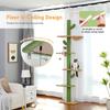 Adjustable Height Cat Tree for Indoor, Floor To Ceiling Cat Tower with Scratching Posts, Cat Condo, Hammock and Dangling Balls