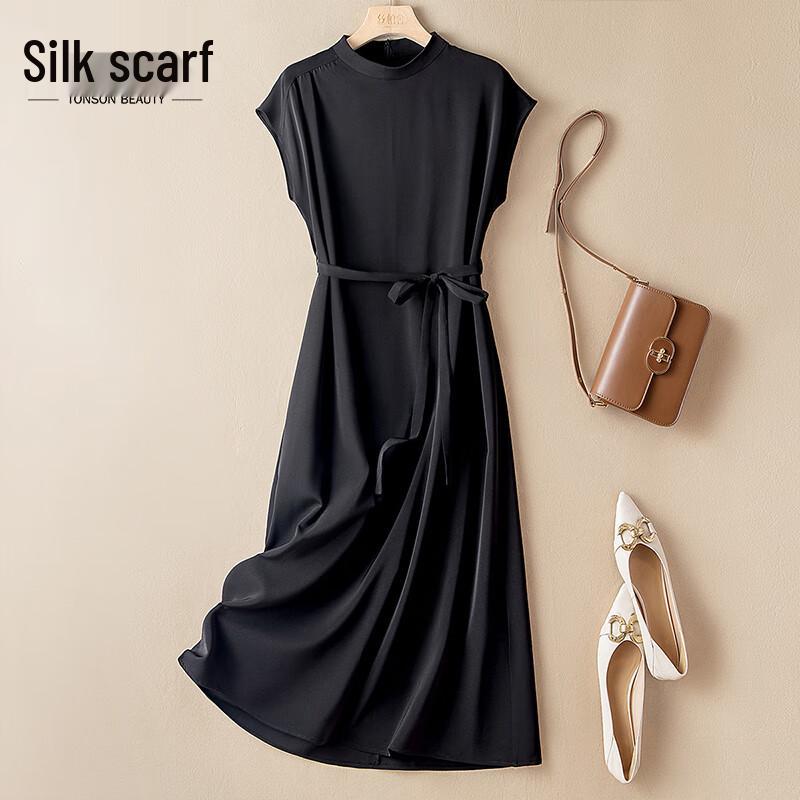 

Sibaishe Women s Round Neck A-line Midi Dress M