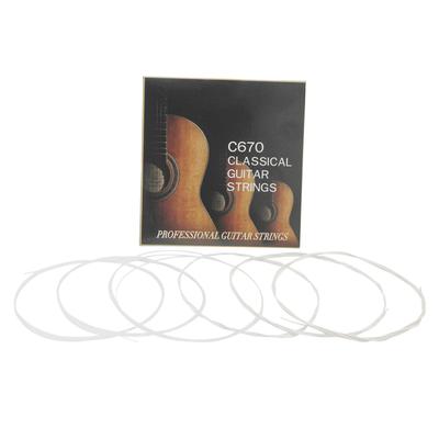 Nylon Klassische Gitarrensaiten Akustikgitarrensaiten Musikinstrument Zubehör Silber