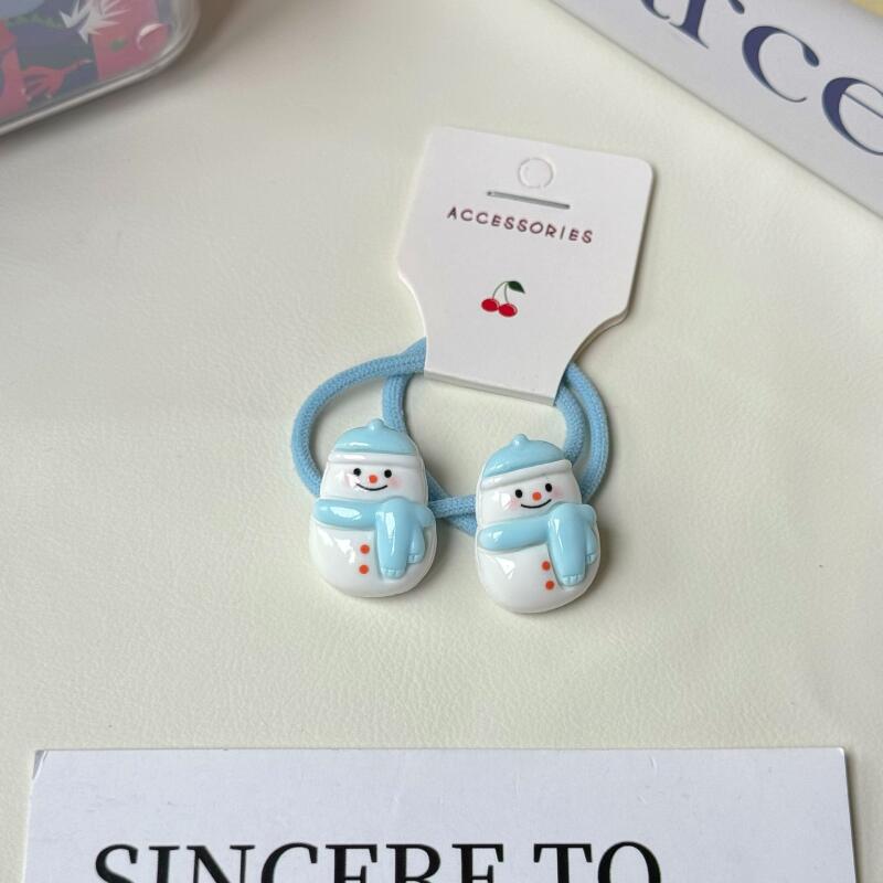 Elastice de Păr de Crăciun pentru Copii, Elasticuri de Păr cu Tematică de Sărbători pentru Fete, Culori Bomboane, Elasticitate Ridicată, Suporturi Moi pentru Coadă de Cal, Accesorii Festive pentru Păr