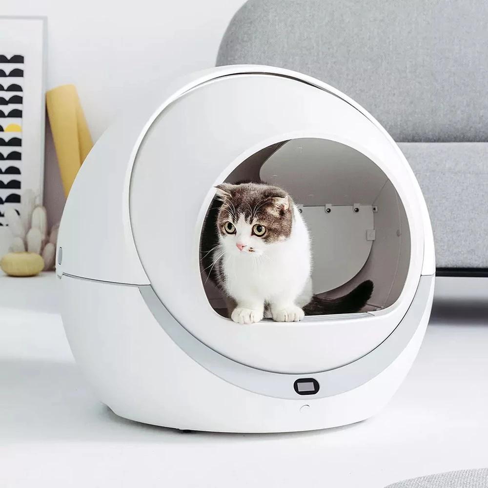 Smart Automatic Closed Cat Litter Box Large Self Cleaning Sand Toilet Training Cat Kit Cat Closed Toilet Sandbox Pet