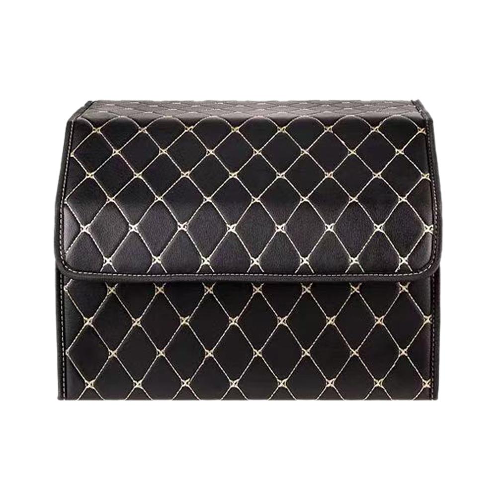 Car Trunk Organizer Storage Box PU Leather Auto Organizers Bag Folding Trunk Storage Pockets for Vehicle Sedan SUV Accessories