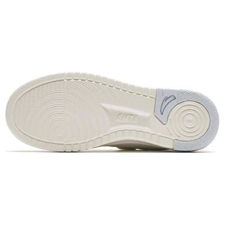 New Anta Basic Life Collection Anti Slip Wear Resistant Low Top Skateboard Shoes Women's White Gray 122418016-1