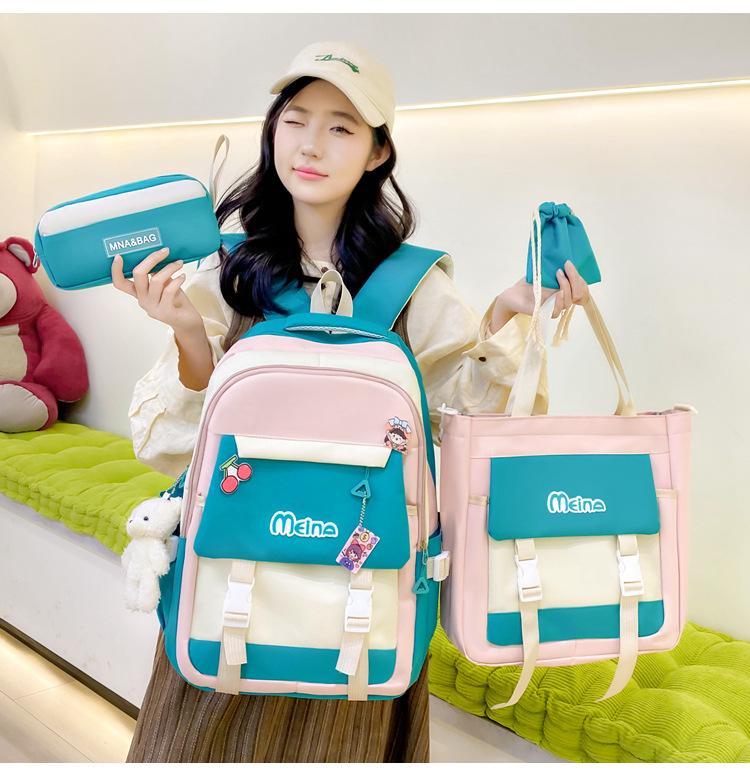 Schoolbag Female Junior High School Student Backpack Student Large Capacity Schoolbag