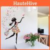 Adorable Pvc Girl Art Wall Stickers For Kids Rooms With Butterfly And Flower Patterns