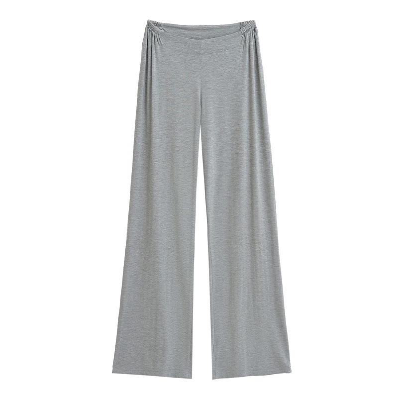 V-Waist Wide-Leg Casual Pants for Women - Summer Comfort Yoga and Lounge Wear