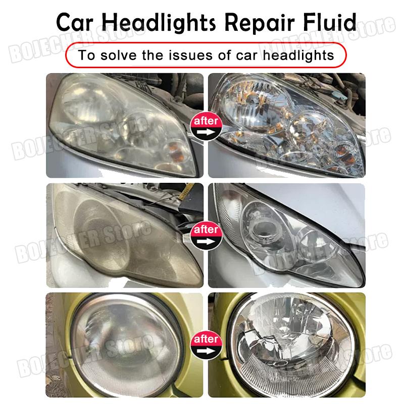Car Moto Headlights Polishing Restoration Liquid Headlight Scratch Repair Remover Headlamp Polishing Set Remove Oxidation Agent