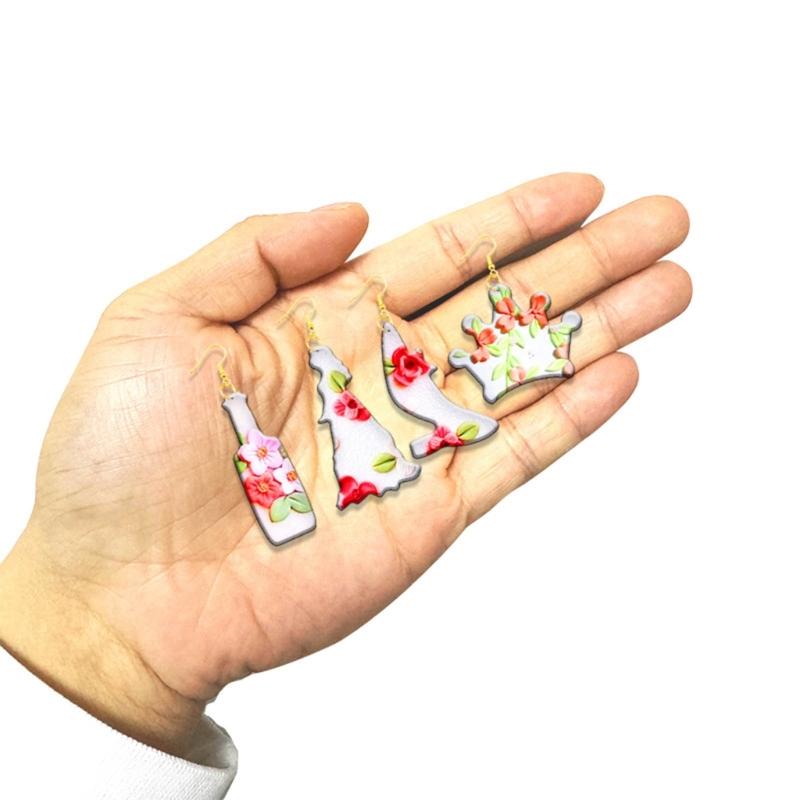 1Set Clay Earring Making Kits with Plastic Cutters Clay Tools and Earring Accessories for Clay Earrings Jewelry Making