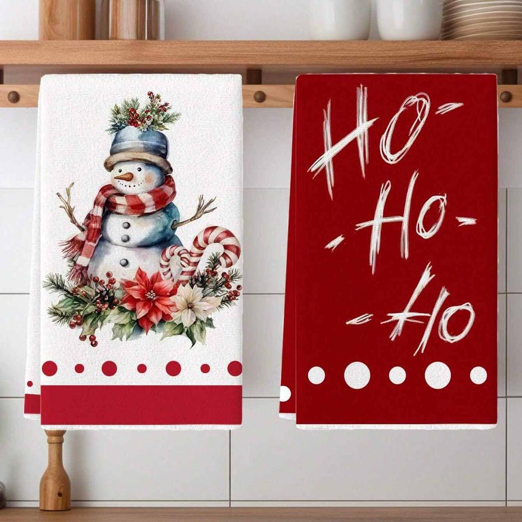 1pc/2pc/4pc/pack Christmas Scrub Sponge Creative Kitchen Dish Cloth Festive Cleaning Decor for Home & Table Kitchen Dish Towel Xmas Cleaning Supplies
