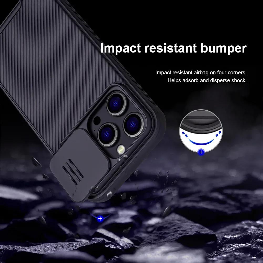 Slide Camera Lens Protection Magnetic Case for iPhone 15 13 12 14 Pro Max Plus For Magsafe Wireless Charging Soft Silicone Cover