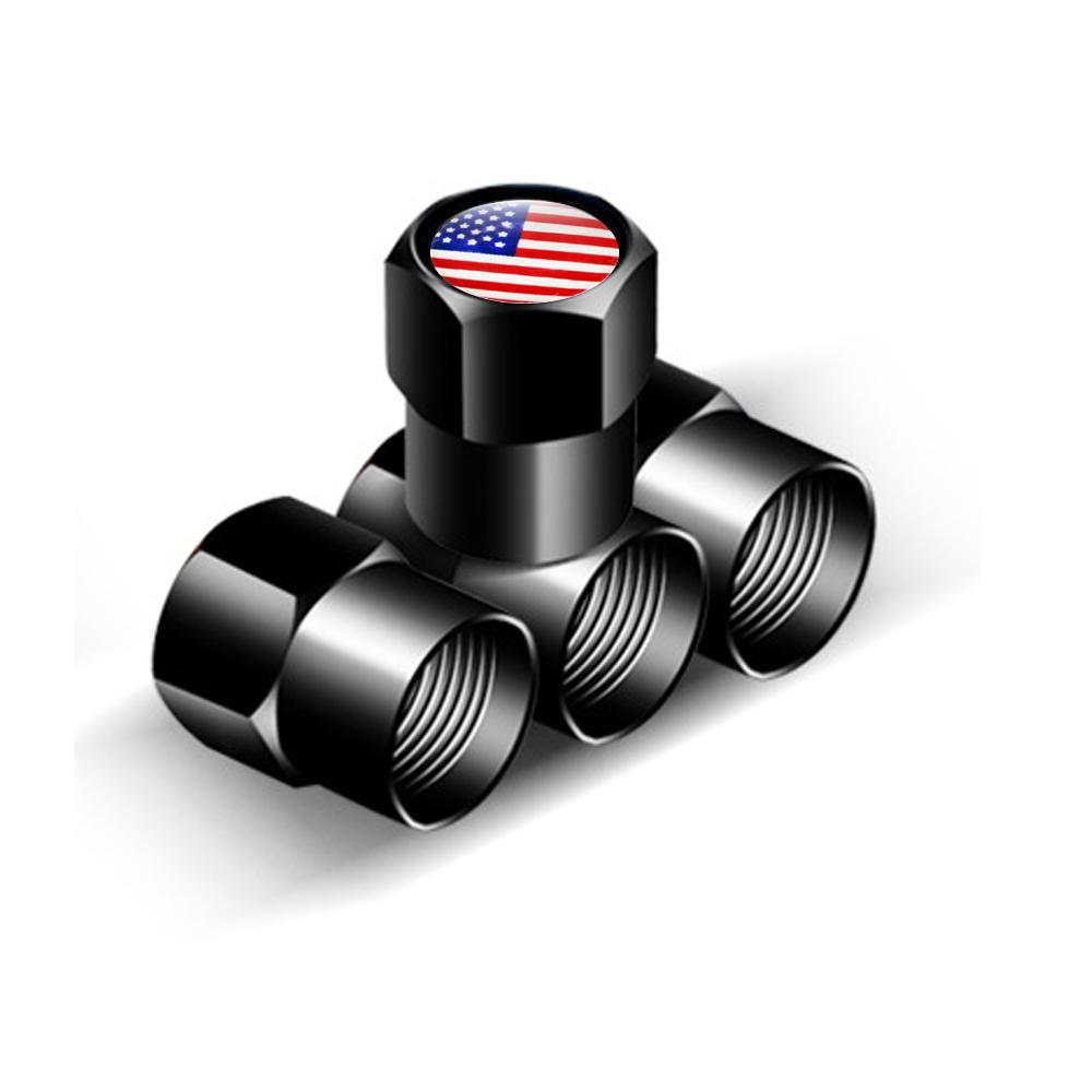 For Ford GMC Chevrolet 4PCS US Flag Car Wheel Air Cover Dust Proof For Chevy Cadillac Buick Car Air Valve Stem Caps