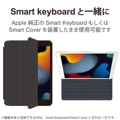 ELECOM iPad 10.2 9th/8/7th Generation (2021/2020/2019) Case Shell Case Compatible with Smart Case Clear TB-A19RPV2CR