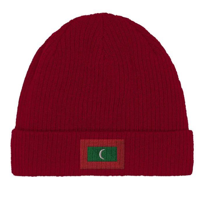 Bonnet Drapeau Maldives en Rouge