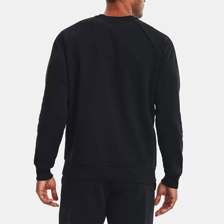 Under Armour Rival Fleece Crew Neck Sweatshirt Men Tops Black 1359029-001