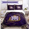 Set Lenzuola 3 Pezzi Stampato FC Anderlecht Traspirante Copripiumino con Federe Biancheria da Letto Decorativa per Camera da Letto Casa