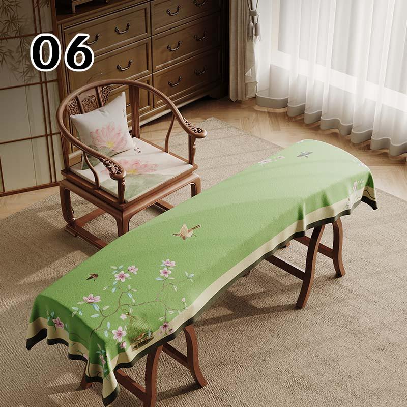 Lotus Printed Guzheng Cover Chinese Zither Dust Proof Protector Elegant Flannel Soft Piano Keyboard Cover for Women Home Decor