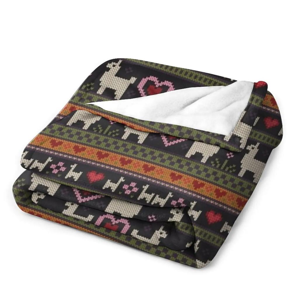 Llama Knit Throw Blanket throw blanket for sofa sofa bed Furry Blanket Quilt Blanket