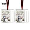Customizable Holiday Gift Holders 2Pcs Christmas Cash Holder Ornament, Acrylic Money Hanging Decor with Santa Claus Ornaments Snowman Design,