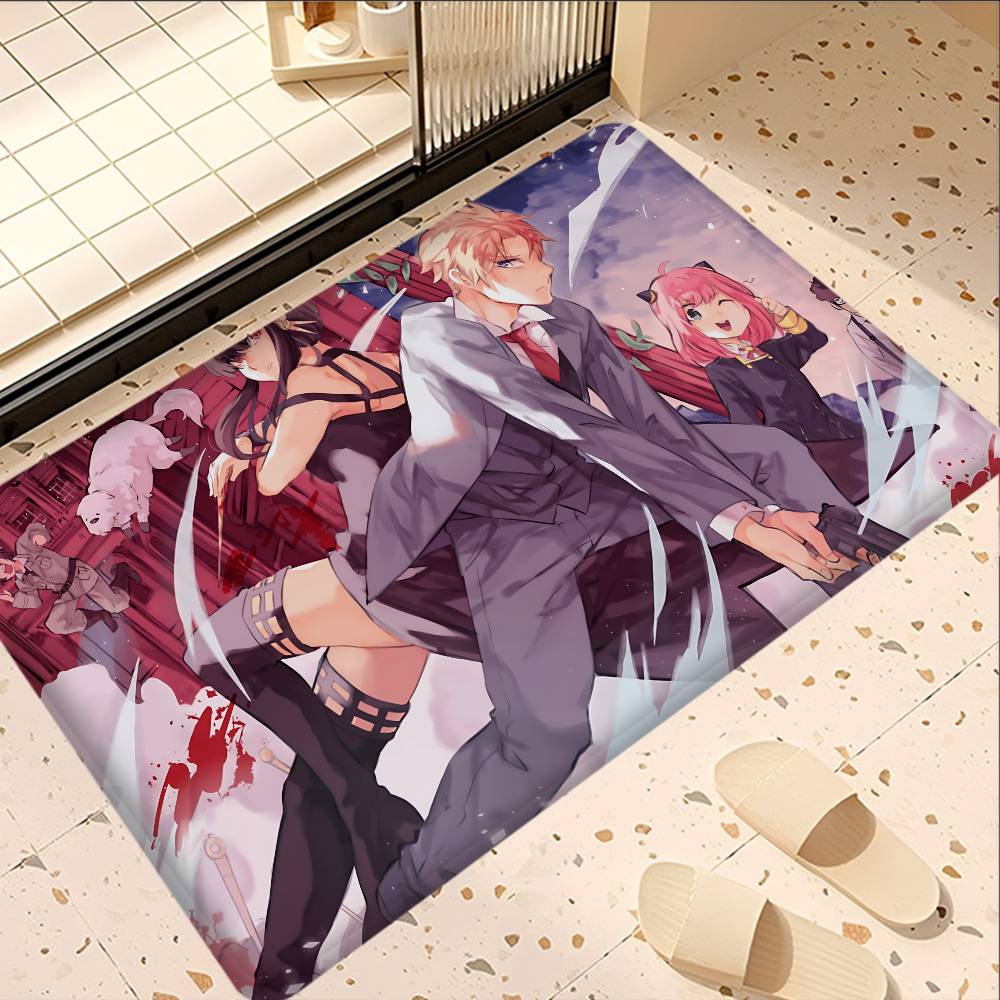 Anime Spy X Family Long Rugs Cheaper Anti-slip Modern Living Room Balcony Printed Bedside Area Rugs