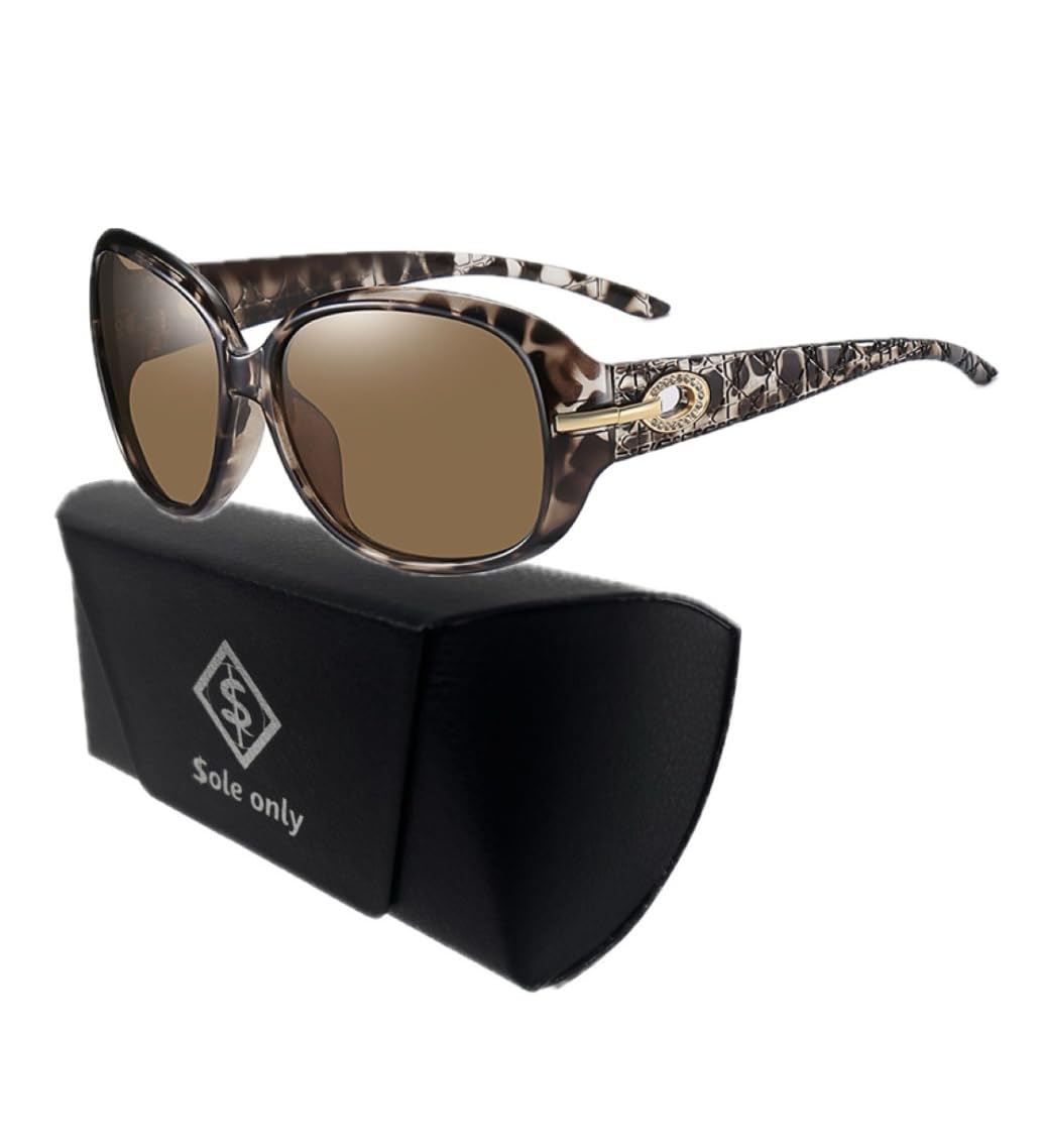 

только Sole Только UV400 Большие Очки для Подсветки Солнцезащитные очки Чехол Унисекс Леопард $ole Солнцезащитные очки, Защита, Эффект похудения лица, Вождение,