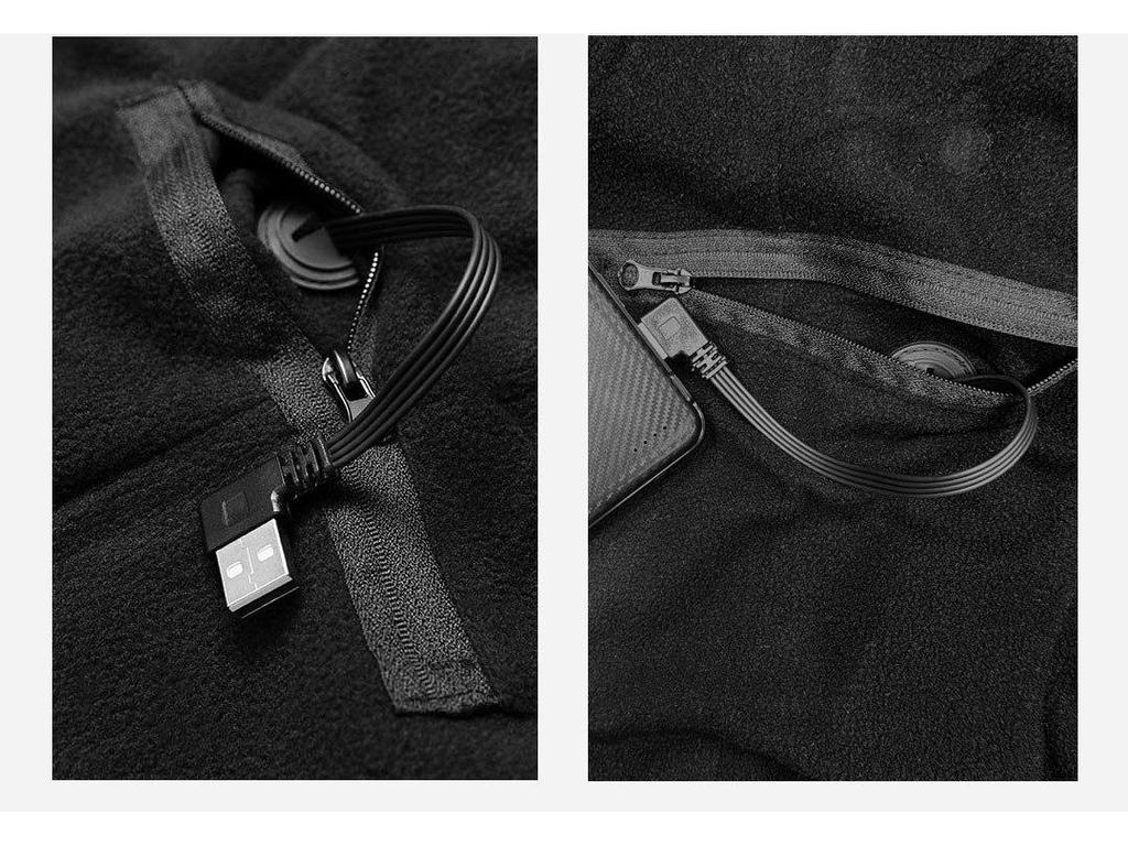 Men's SKAH Shikahe Smart Heated Fleece Vest - Winter Warmth with Temperature Control & Stand Collar