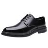 Leather Shoes Men's 2025 New Breathable Business Dress Shoes Men's Genuine Leather Glossy Groom Leather Shoes