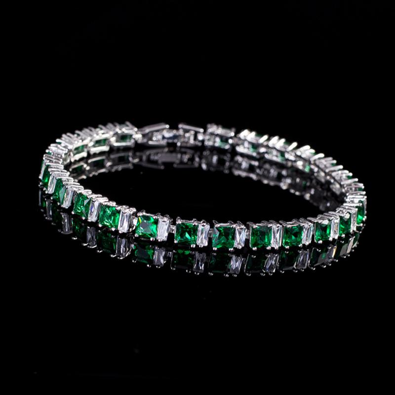 WWJ Elegantă Culoarea Argintie Albastru Deschis Zirconiu Brățări Tenis Brățări