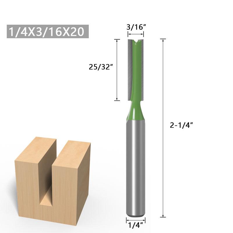 1/7pcs 6mm 1/4inch Shank Single Double Flute Straight Bit Milling Cutter for Wood Tungsten Carbide Router Bit Woodwork Tool