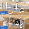 No Drilling Under Desk Wire Management Tray Retractable Cable Organizers In Home Office PC Router Data Wire Metal Storage Rack