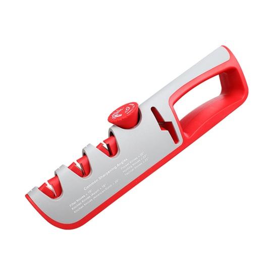 Aiguiseur créatif réglable 4 en 1, poignée élargie, poignée confortable, antidérapant, multifonction, outil d'affûtage facilitant la cuisine